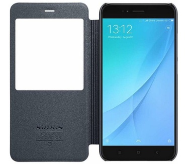 Nillkin New Sparkle S-View Book Case voor Xiaomi Mi A1 - Zwart Zwart