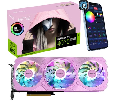 KFA2 GeForce RTX 4070 SUPER EX Gamer Pink 1-Click OC