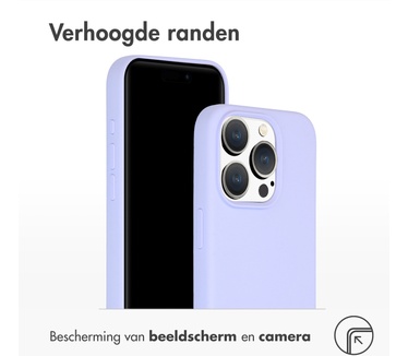 Accezz Liquid Silicone Backcover iPhone 15 Pro - Paars