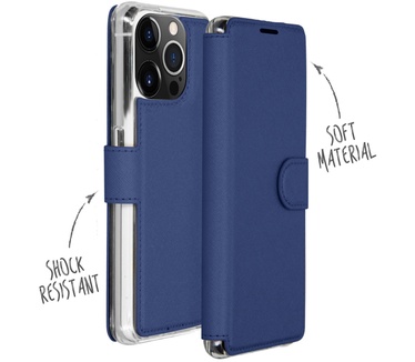 Accezz Xtreme Wallet Bookcase iPhone 13 Pro - Donkerblauw