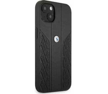 BMW Perforated Curved Back Case - iPhone 13 Mini (5.4") - Zwart Zwart