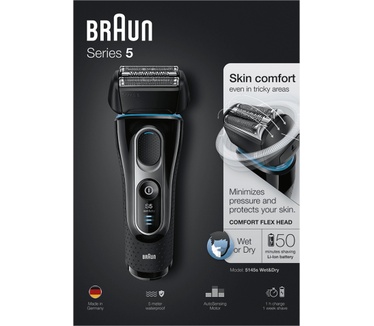 Braun Series5 5145s Elektrisch Scheerapparaat, Nat En Droog, Oplaadbaar En Draadloos Scheerapparaat