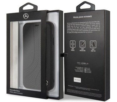 Mercedes-Benz Leather Book Case - Apple iPhone XR (6.1'') - Zwart  Zwart