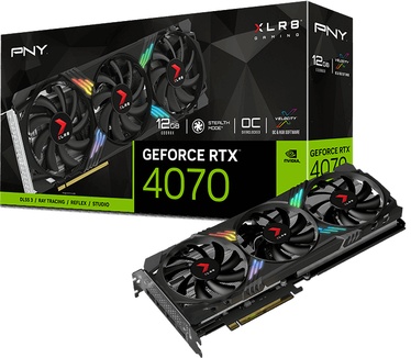 PNY GeForce RTX 4070 12GB XLR8 Gaming VERTO EPIC-X RGB Overclocked Triple Fan