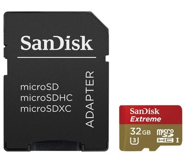 Sandisk Extreme microSDHC + SD Adapter 32GB