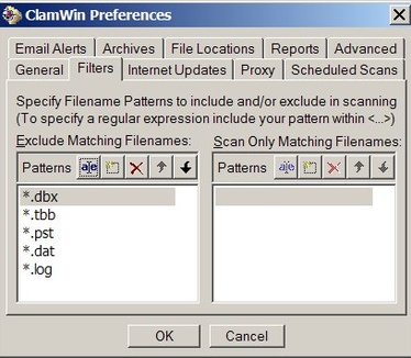 ClamWin - preferences