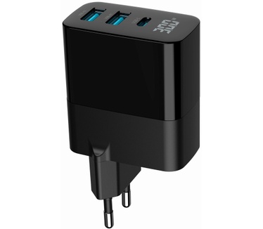 Gembird TA-UC-PDQC30LCD-BK-02