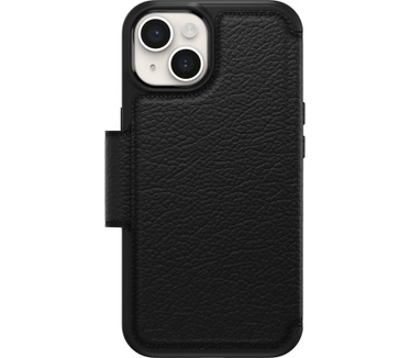 Otterbox OtterBox Strada-hoesje voor iPhone 14, schokbestendig, valbestendig, lederen folio met kaarthouder, 3x getest volgens militaire standaard, Zwart