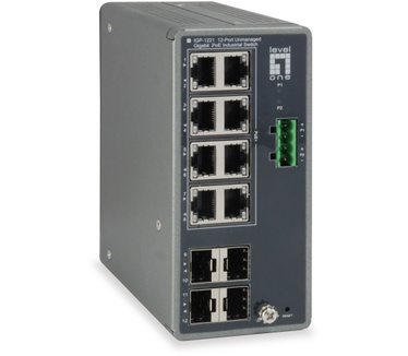 LevelOne 12-Port Gigabit PoE Industrial Switch
