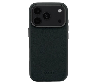 Accezz MagSafe Leather Backcover voor de Apple iPhone 18 Pro Max / 17 Pro Max - Onyx Black