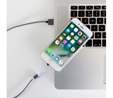 Mobiparts Magnetic USB-C to USB Cable 1.5A Dark Grey 1m