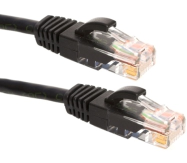 Eeconn Cat.6A U/UTP Patchkabel, AWG24, PVC, Zwart, 1m