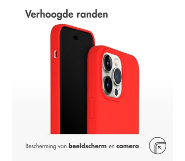 Accezz Liquid Silicone Backcover met MagSafe iPhone 14 Pro Max - Rood