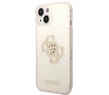 Guess 4G Logo Glitter TPU - Apple iPhone 14 Plus (6.7") - Goud Goud