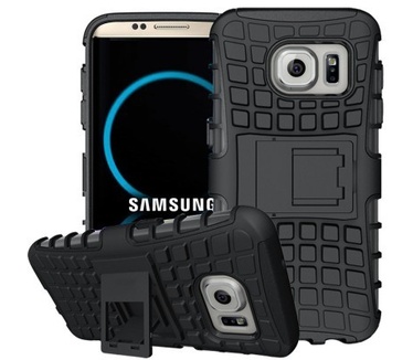 qMust Samsung Galaxy S8 Plus Rugged Hybrid Case - Dual Protection - Zwart