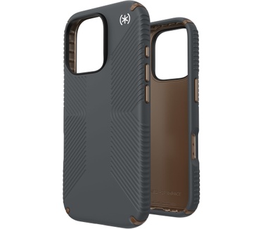 Speck Presidio2 Grip Apple iPhone 16 Pro Charcoal Grey - with Microban