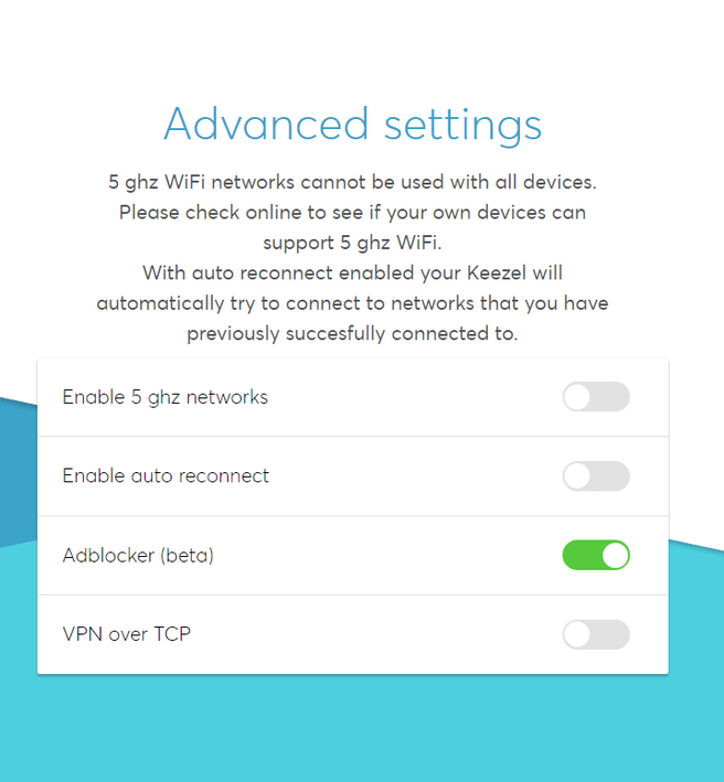 Keezel interface advanced