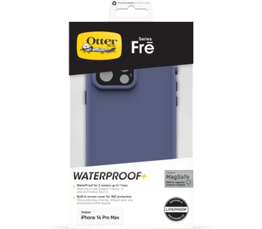 Otterbox OtterBox Fre-hoes voor iPhone 14 Pro Max voor MagSafe, waterdicht (IP68), schokbestendig, vuilbestendig, gestroomlijnd en dun met ingebouwde schermbeschermer, 5x getest volgens militaire standaard, Violet