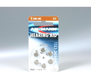 Ansmann Blister 6 X  Zinc - Air battery, PR 312