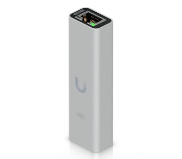 Ubiquiti 5G Ethernet Adapter, 5 GbE RJ45 To USB Type-C, Polycarbonate, Aluminum Alloy Interfaceadapter - Zwart,Grijs