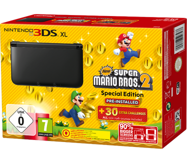 Nintendo 3DS XL + New Super Mario Bros. 2 Zwart