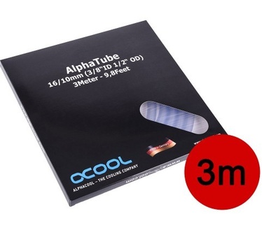 Alphacool tubing AlphaTube HF 16/10 (3/8"ID) - clear 3m (9,8ft) Retailbox