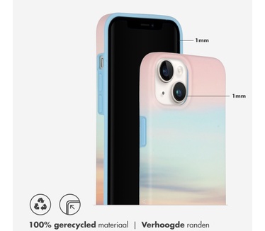 Selencia Aurora Fashion Backcover iPhone 14 - Duurzaam hoesje - 100% gerecycled - Sky Sunset Multicolor