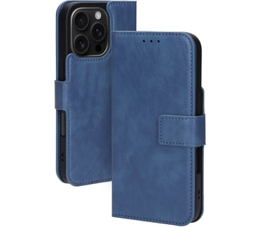 Mobiparts Classic Wallet Case Apple iPhone 16 Pro Steel Blue (MagSafe Compatible)