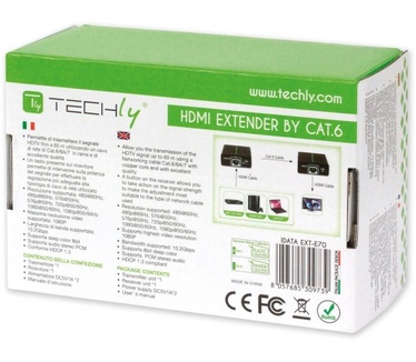 Techly Amplifier HDMI Full HD up to 60m of cable Cat. 6 / 6A / 7 IDATA EXT-E70