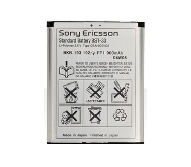 Sony Ericsson BST-33 Batterij, Origineel