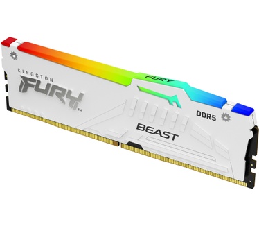 Kingston 32GB 6000MT/s DDR5 CL30 DIMM FURY Beast White RGB XMP