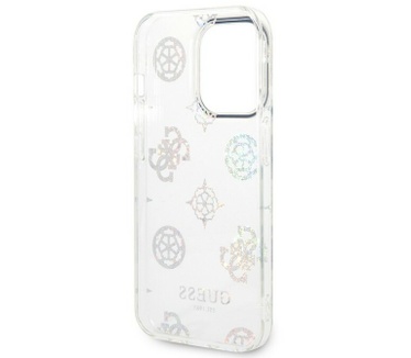 Guess Peony Glitter BackCase iPhone 14 Pro Max (6.7") Transparant Transparant