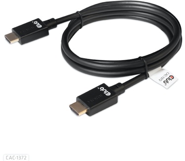 Club 3D Ultra High Speed HDMI 2.1 Kabel 10K 120Hz 48Gbps Male/Male 2 meter (CAC-1372) Zwart