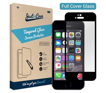 Just in Case Full Cover Tempered Glass Apple iPhone SE - Black