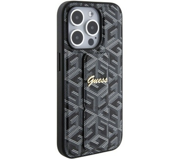 Guess G-Cube Grip Back Case - Apple iPhone 15 Pro (6.1") - Zwart Zwart