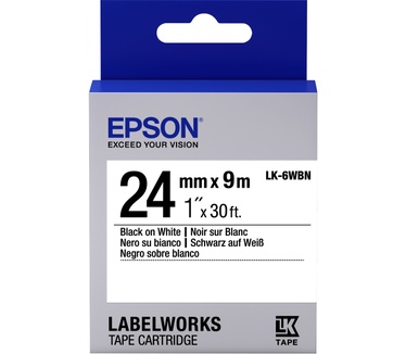 Epson Standard Tape - LK-6WBN Std Blk/Wht 24/9
