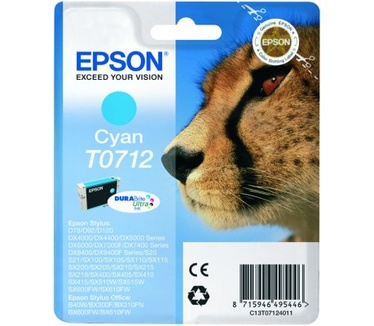 Epson Singlepack Cyan T0712 DURABrite Ultra Ink