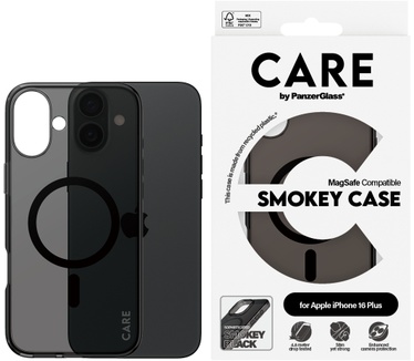 PanzerGlass CARE by PG Smokey w. MagS iPhone16 6.7