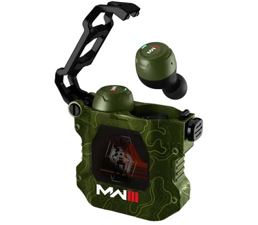 OTL Technologies Call of Duty - TWS earbuds - metalen oplaadcase met led lights - touch control - IPX4 - microfoon (olive camo)