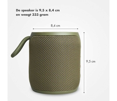 Selencia AquaPlay Bluetooth Speaker - Draadloze speaker - Waterproof - Army Green