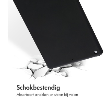 Accezz Liquid Silicone Backcover iPad 10.2 (2019 / 2020 / 2021) - Zwart