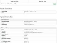 Geekbenchlisting Intel Core Ultra 5 225H, Core Ultra 7 255H en Core Ultra 9 285H