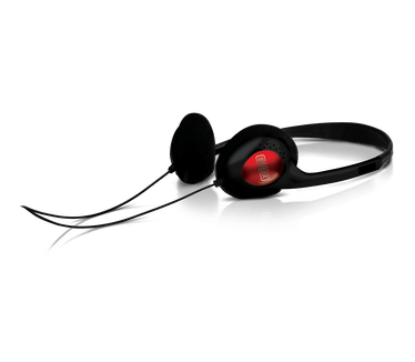Sweex Lightweight Headphones (Rood, Zwart)