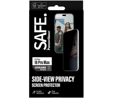 PanzerGlass SAFE. by PanzerGlass® Privacy Screen Protector iPhone 2026 Pro Max | Ultra-Wide Fit m. EasyAligner