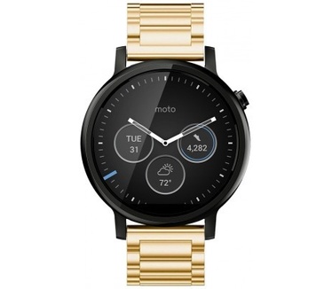 qMust Metalen armband voor Motorola Moto 360 46mm Men (2nd gen) - Gold