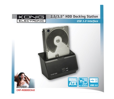Konig 2.5" / 3.5" HDD USB 3.0 Docking Station Zwart