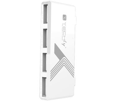 Techly Mini Hi Speed USB Hub 4 Ports White IUSB2-HUB4-WHTY
