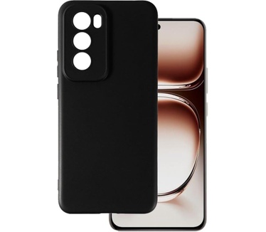 Casemania Oppo Reno 12 - Siliconen Back Cover Zwart