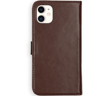 Selencia Echt Lederen Bookcase iPhone 11 - Bruin