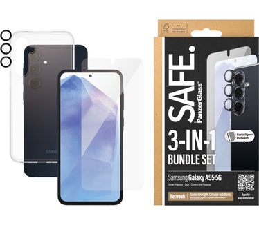 PanzerGlass SAFE. by 3-in-1 Samsung New A55 5G